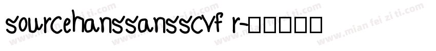 sourcehanssansscvf r字体转换